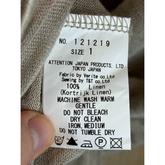 Vlas Blomme Gray Long Sleeve Round Neck Classic Linen Pullover Sweater Size 1 - Picture 4 of 5